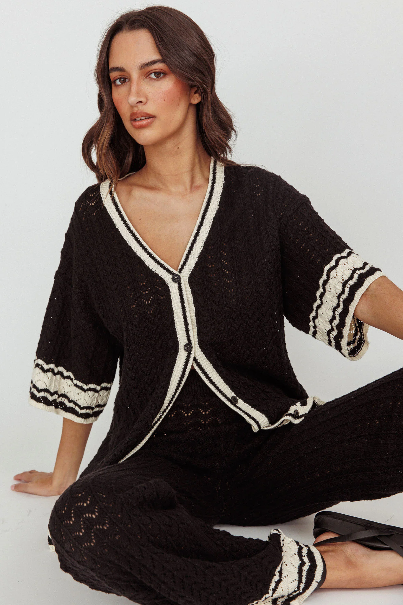 Cotton Relaxed Knit Shirt Black