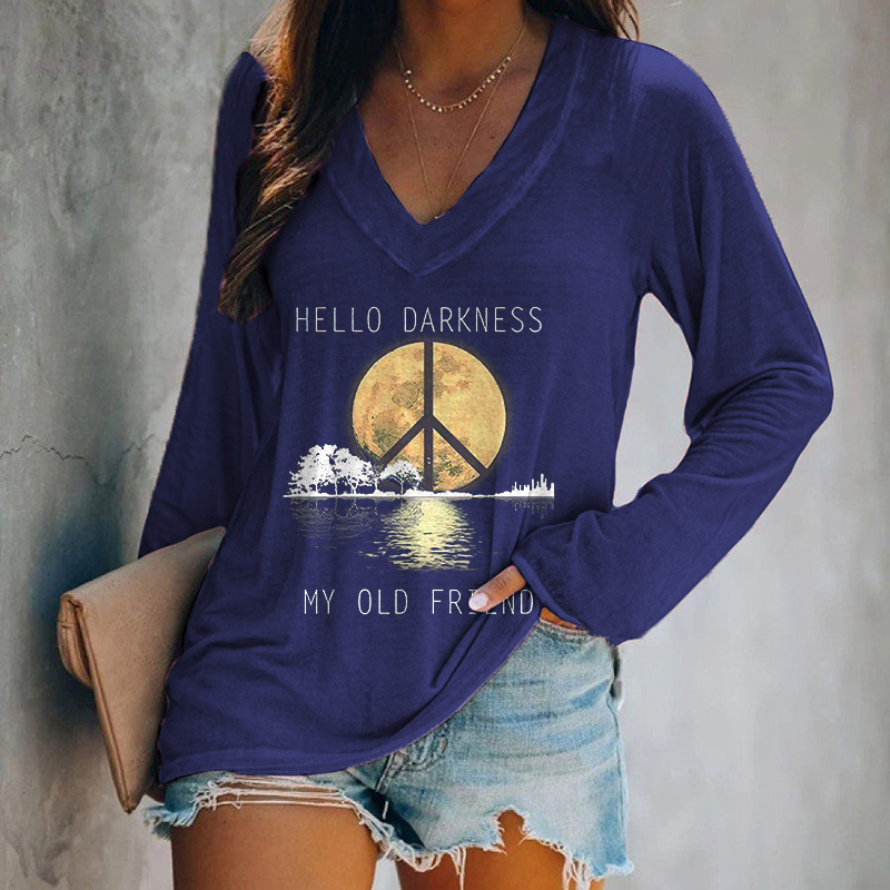 Hello Darkness My Old Friend Printed T-shirt